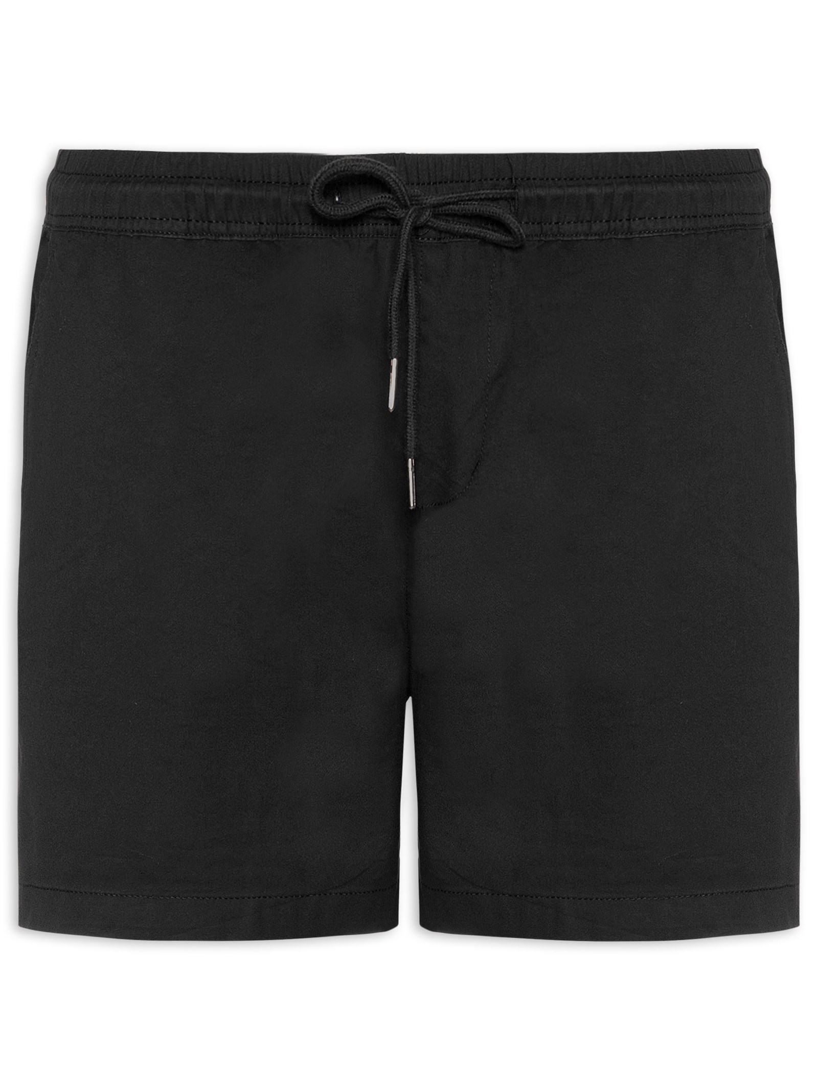 Short Masculino Sarja Color Preto Basiq Men