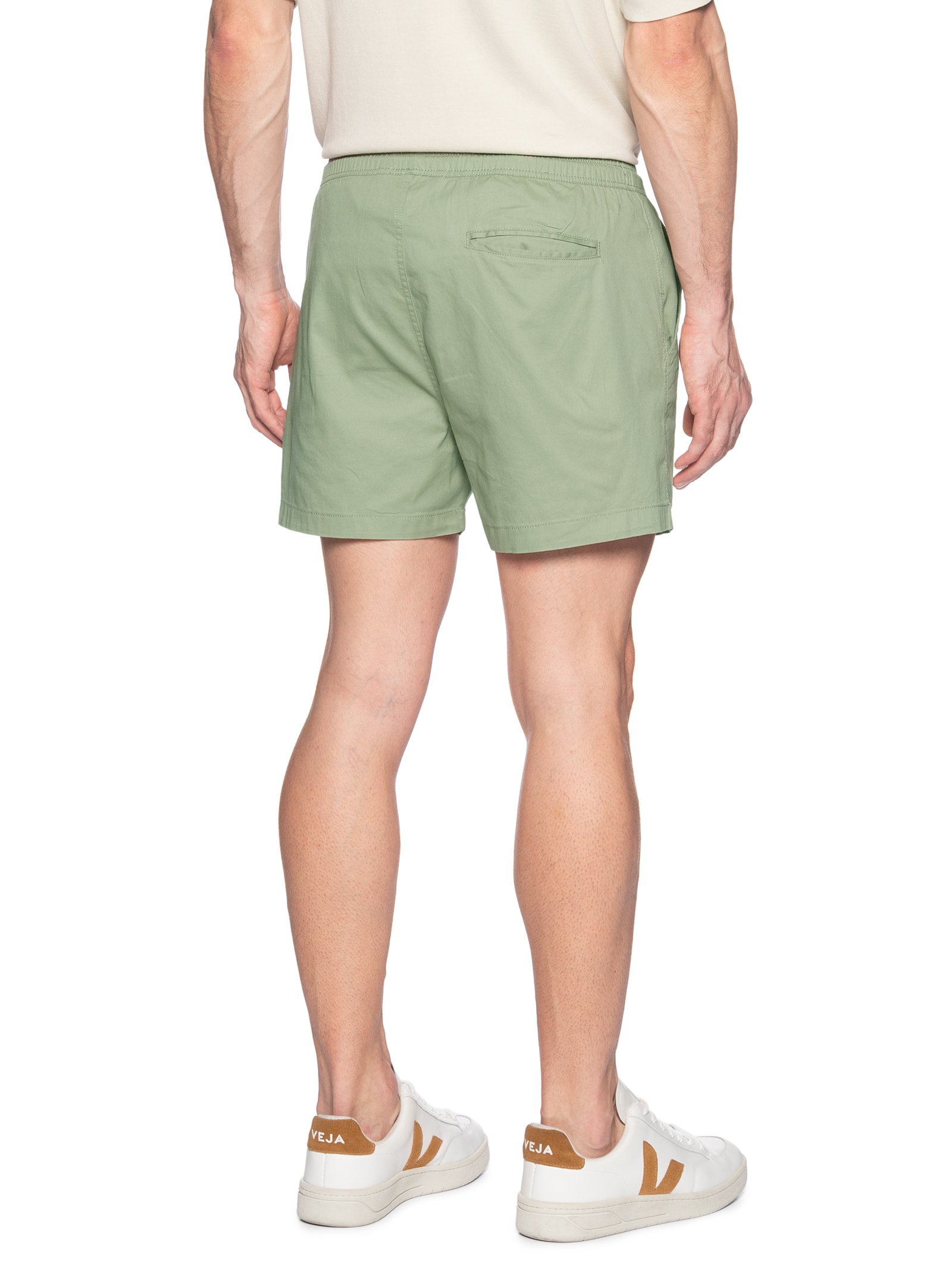 Short Masculino Sarja Color Verde Basiq Men