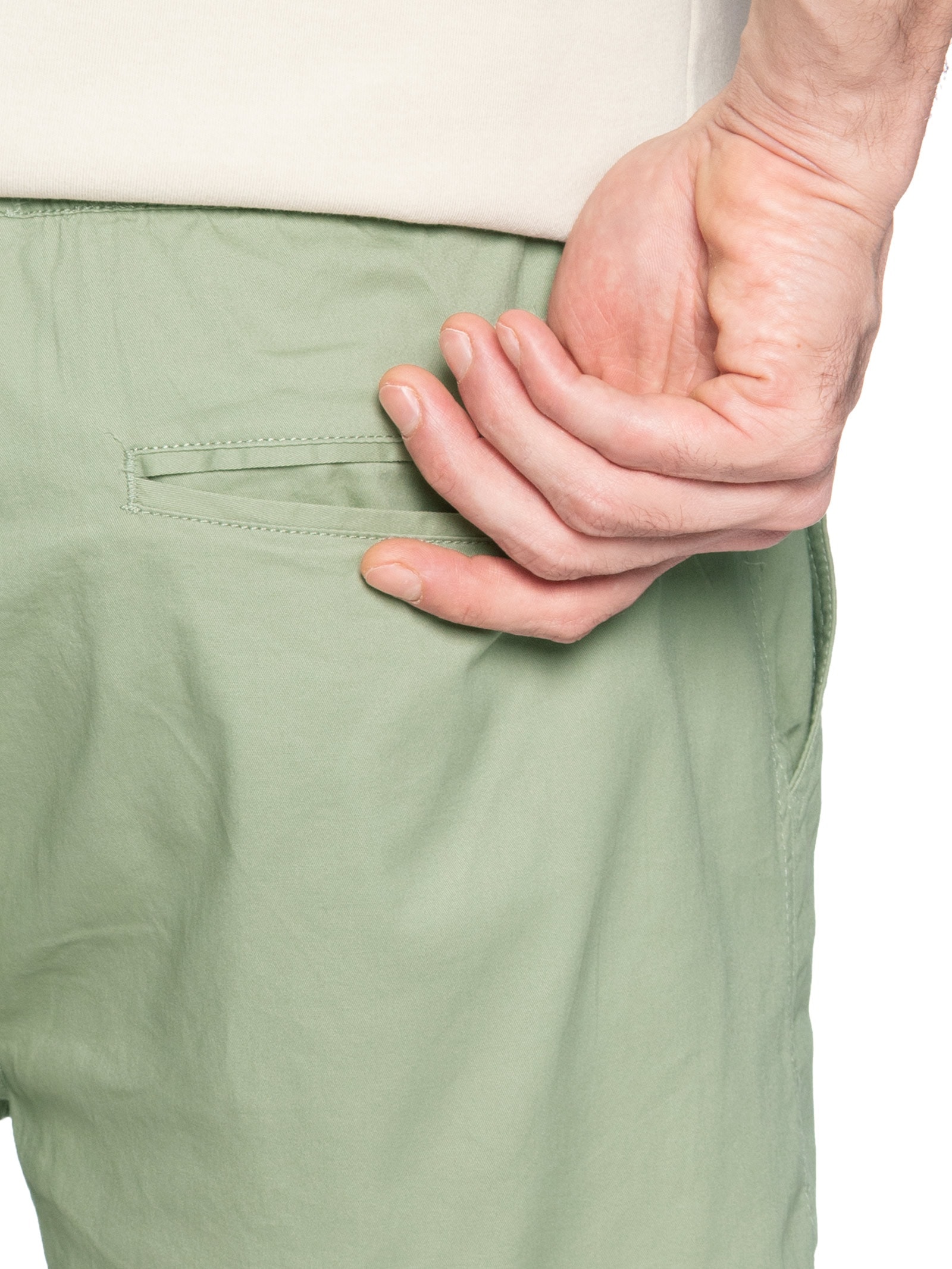 Short Masculino Sarja Color Verde Basiq Men