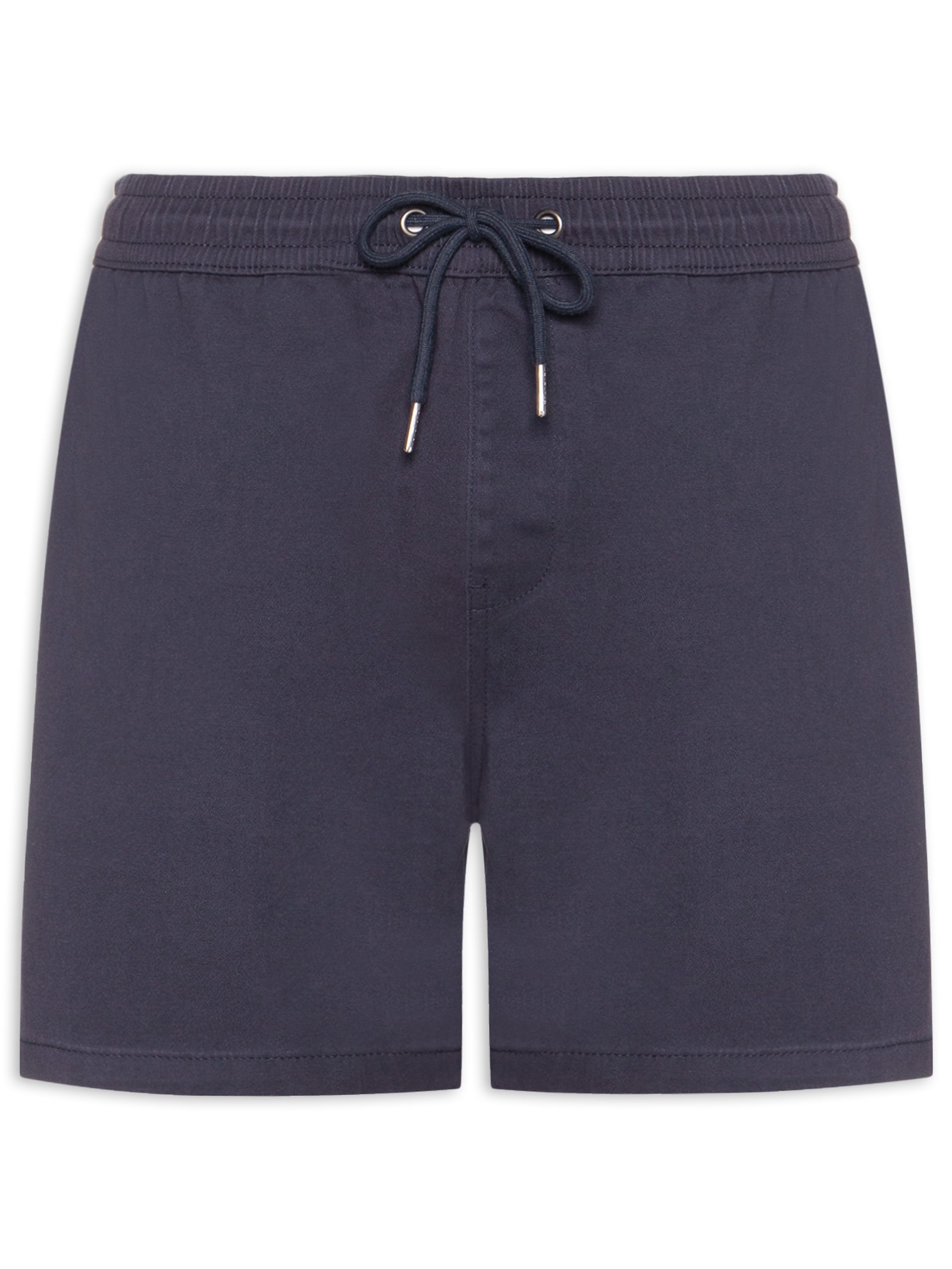 Short Masculino Sarja Com Elástico Azul Basiq Men