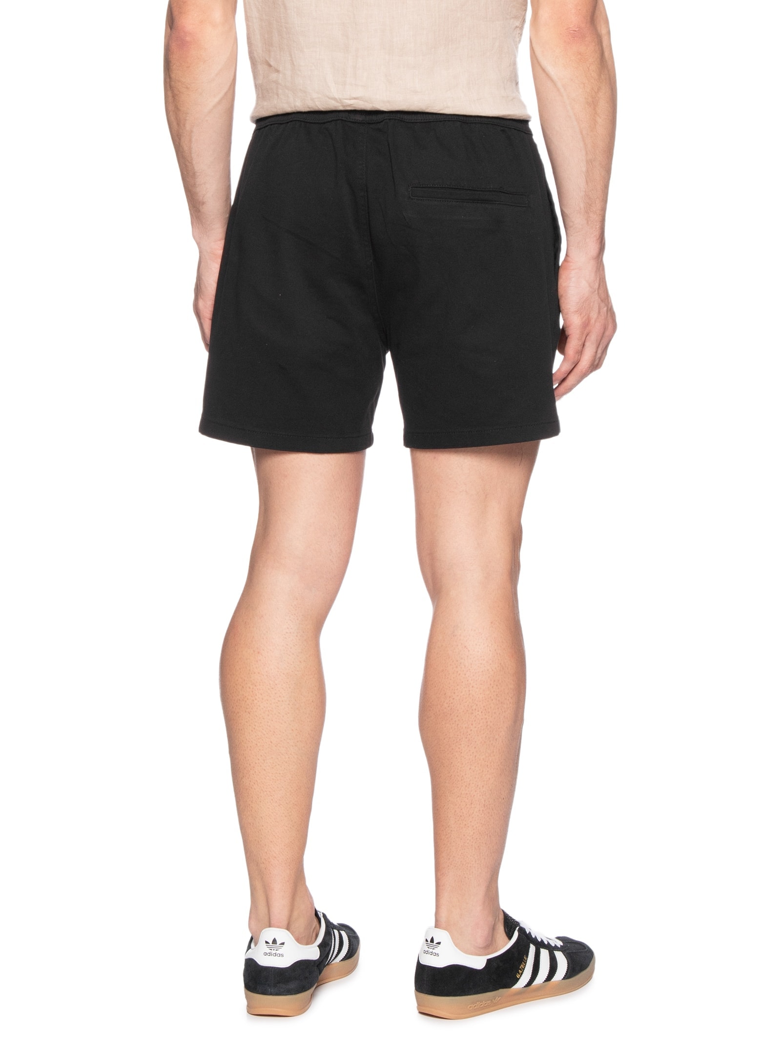 Short Masculino Sarja Com Elástico Preto Basiq Men