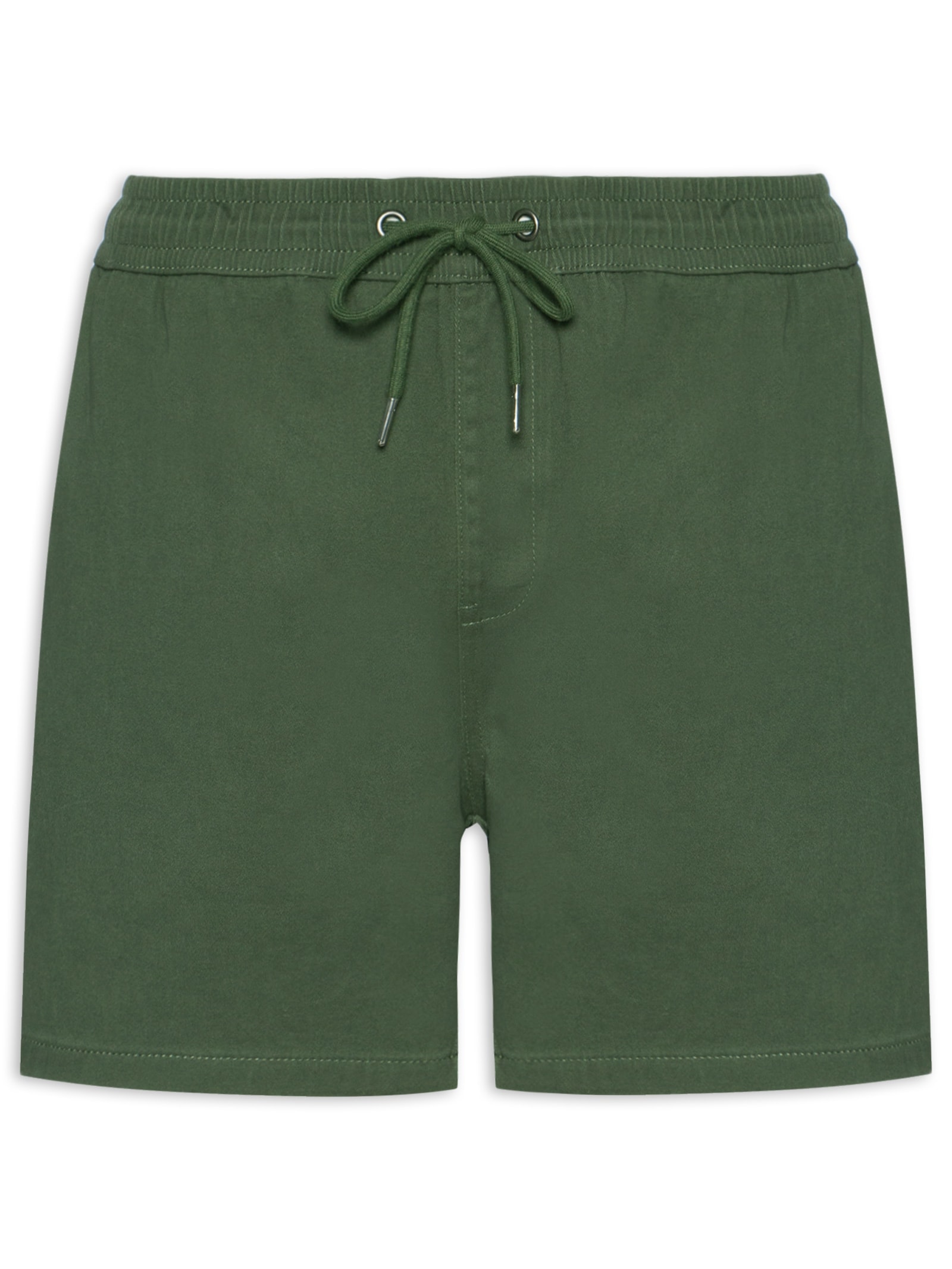 Short Masculino Sarja Com Elástico Verde Basiq Men