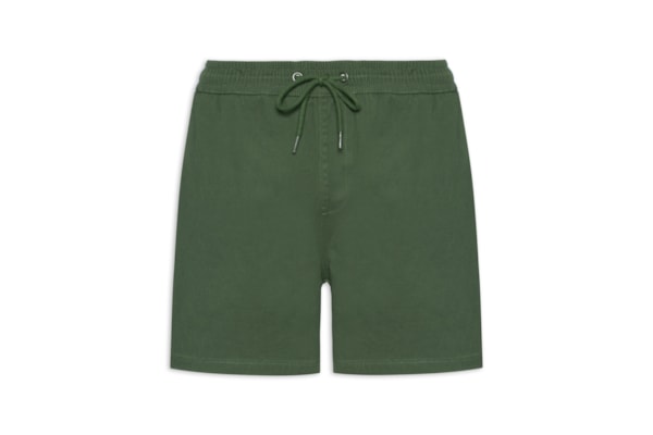 Short Masculino Sarja Com Elástico - Verde