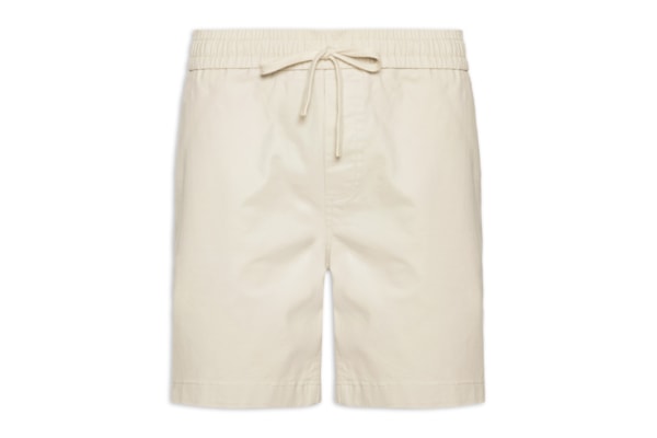 Short Masculino Sarja Cós Elástico - Bege