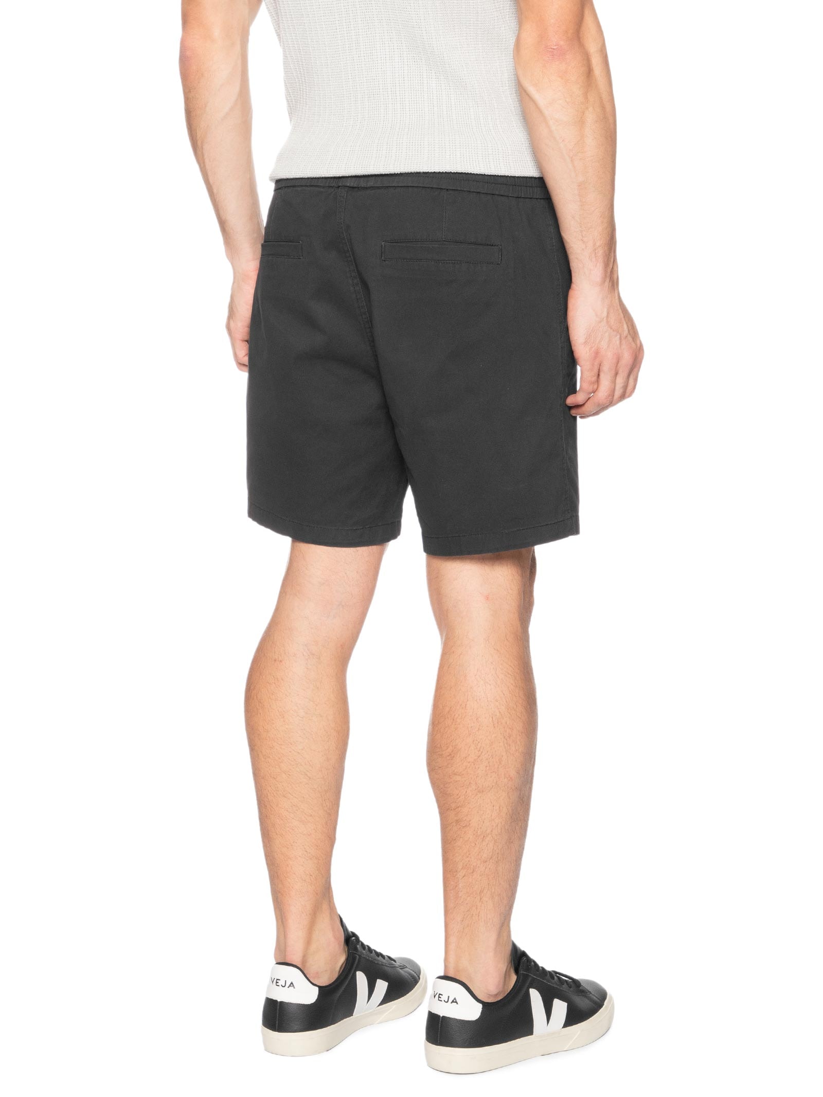 Short Masculino Sarja Cós Elástico Preto '2 Essential