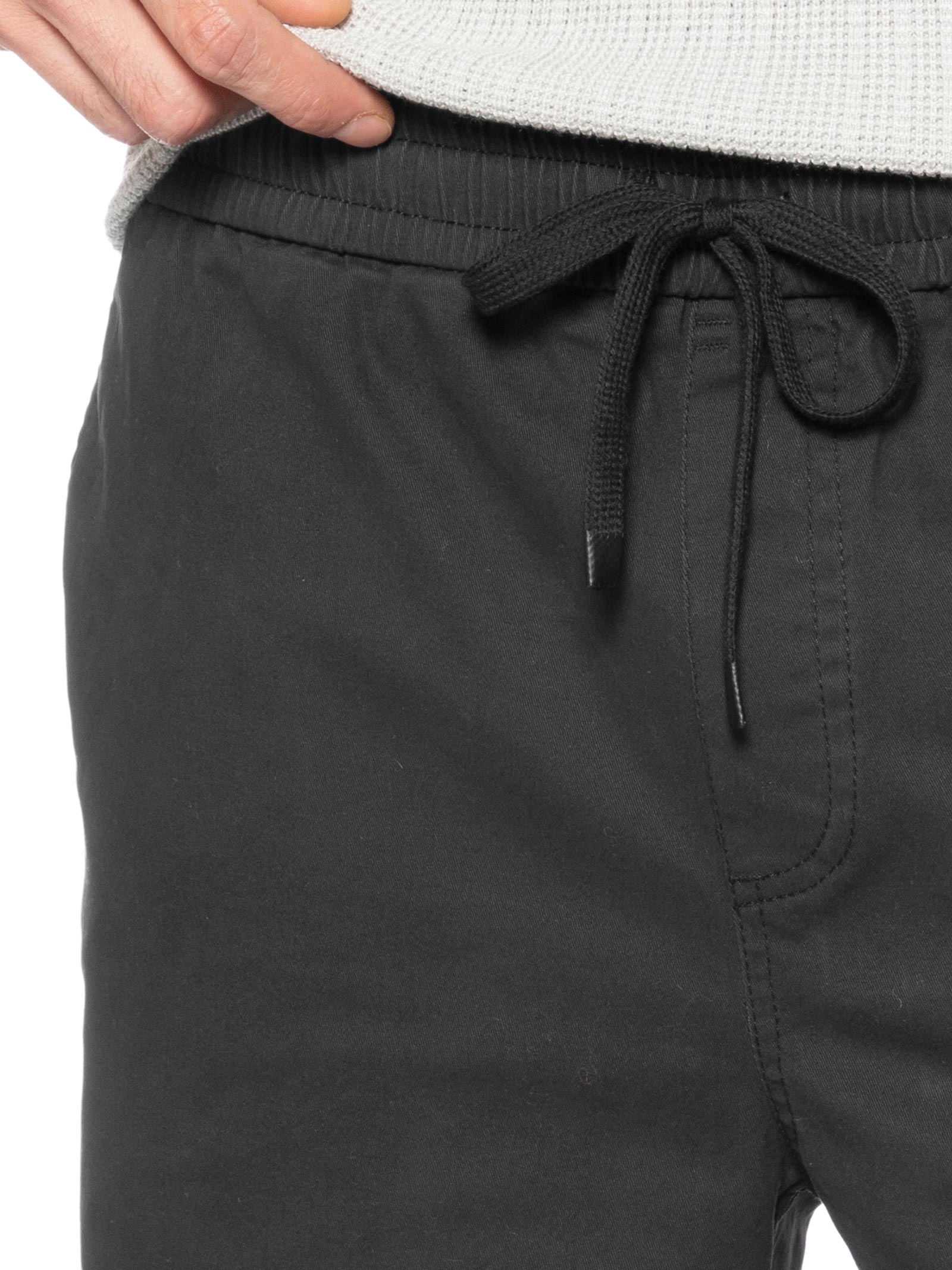Short Masculino Sarja Cós Elástico Preto '2 Essential