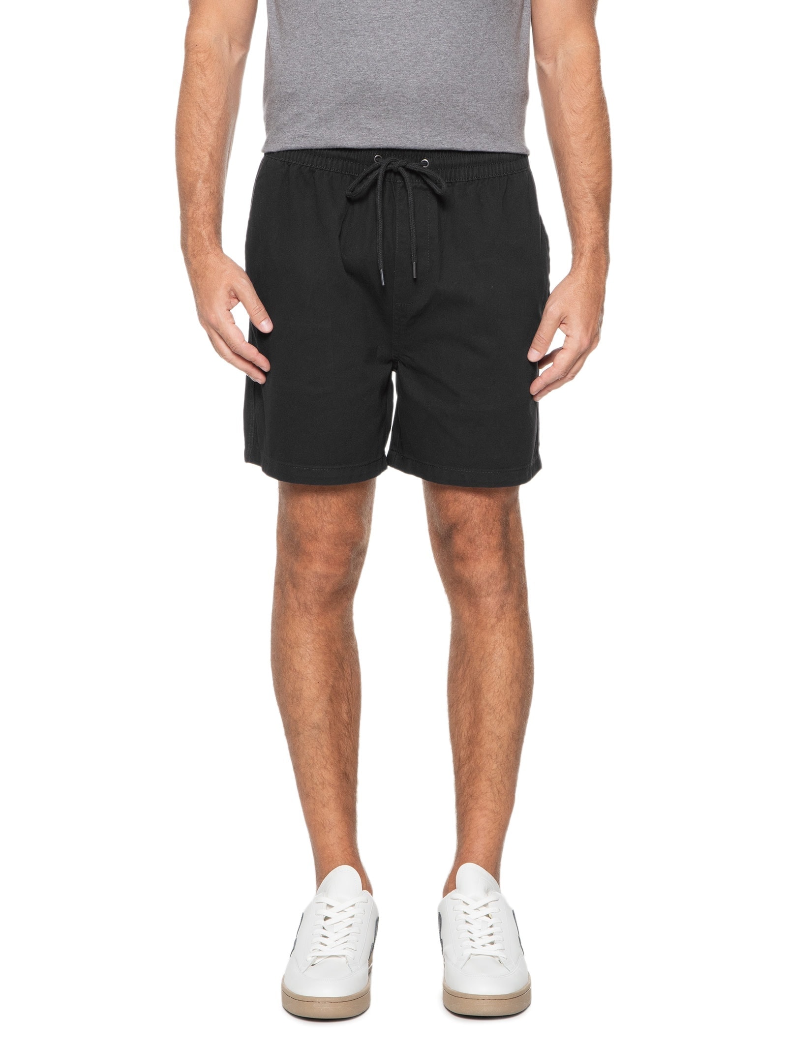 Short Masculino Sarja Reta Preta Hering