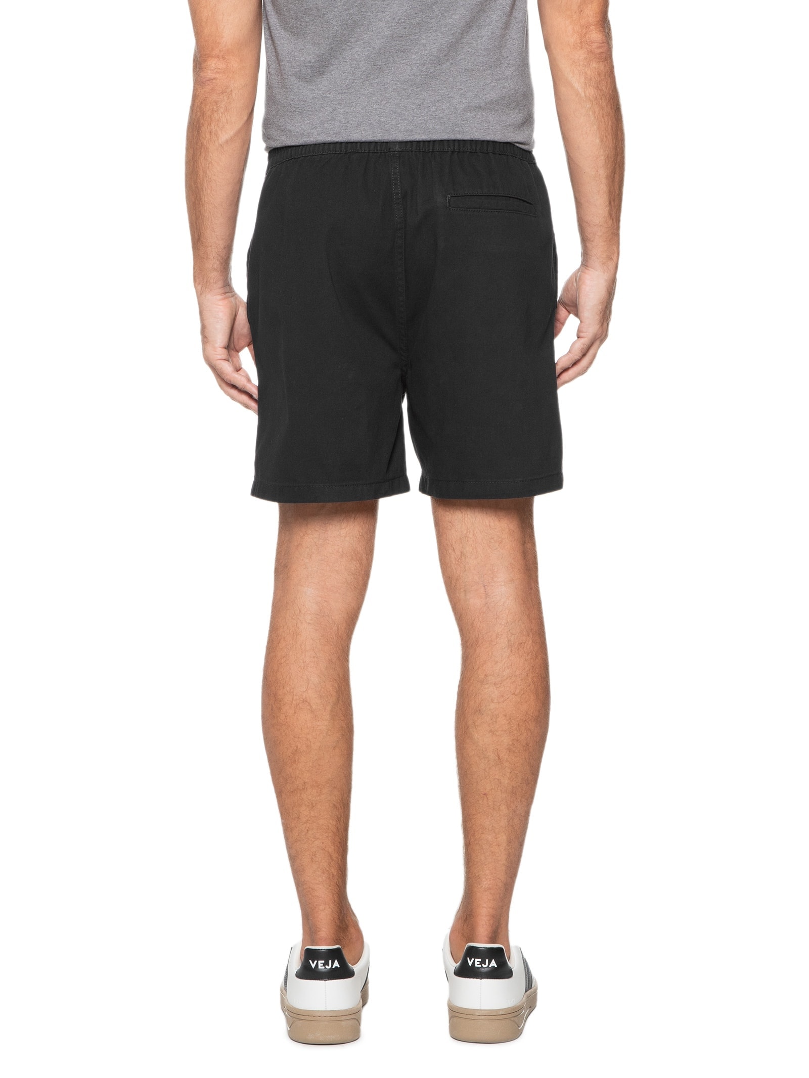 Short Masculino Sarja Reta Preta Hering