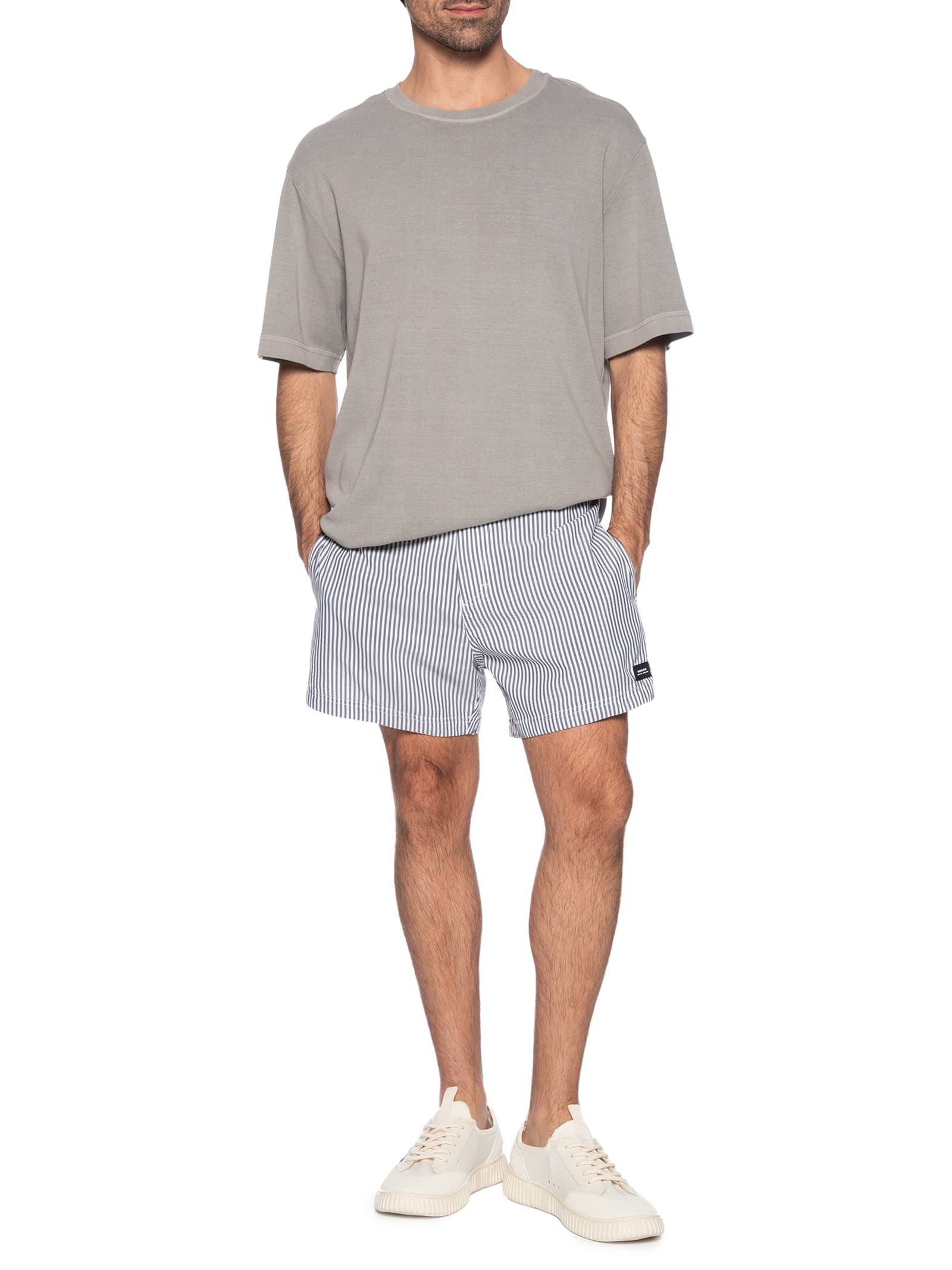 Short Masculino Surf Litoral Stripes Preto Osklen