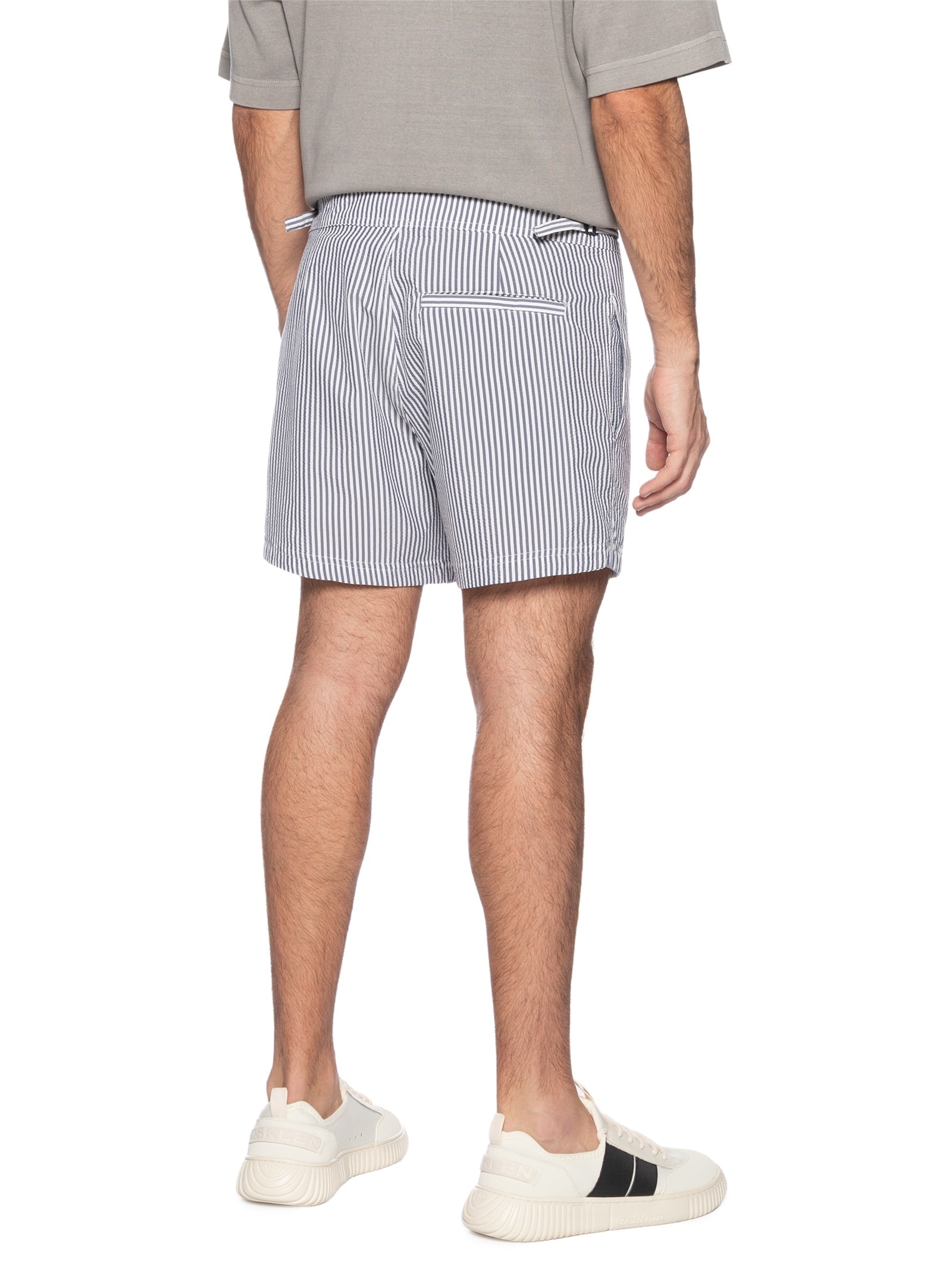 Short Masculino Surf Litoral Stripes Preto Osklen