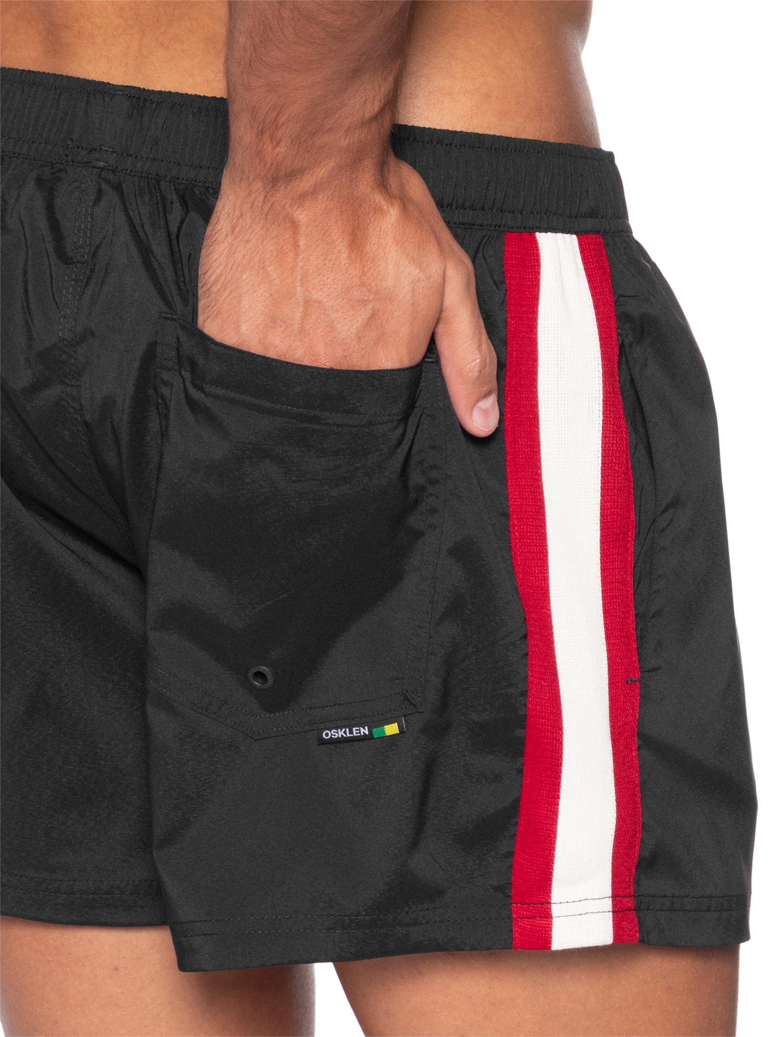 Short Masculino Surf Resort Aquaone Flex Urban Colors – Preto Osklen