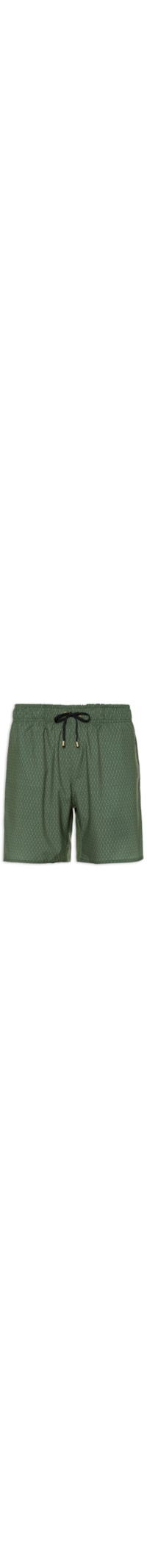 Short Masculino Tactel Folhas - Verde