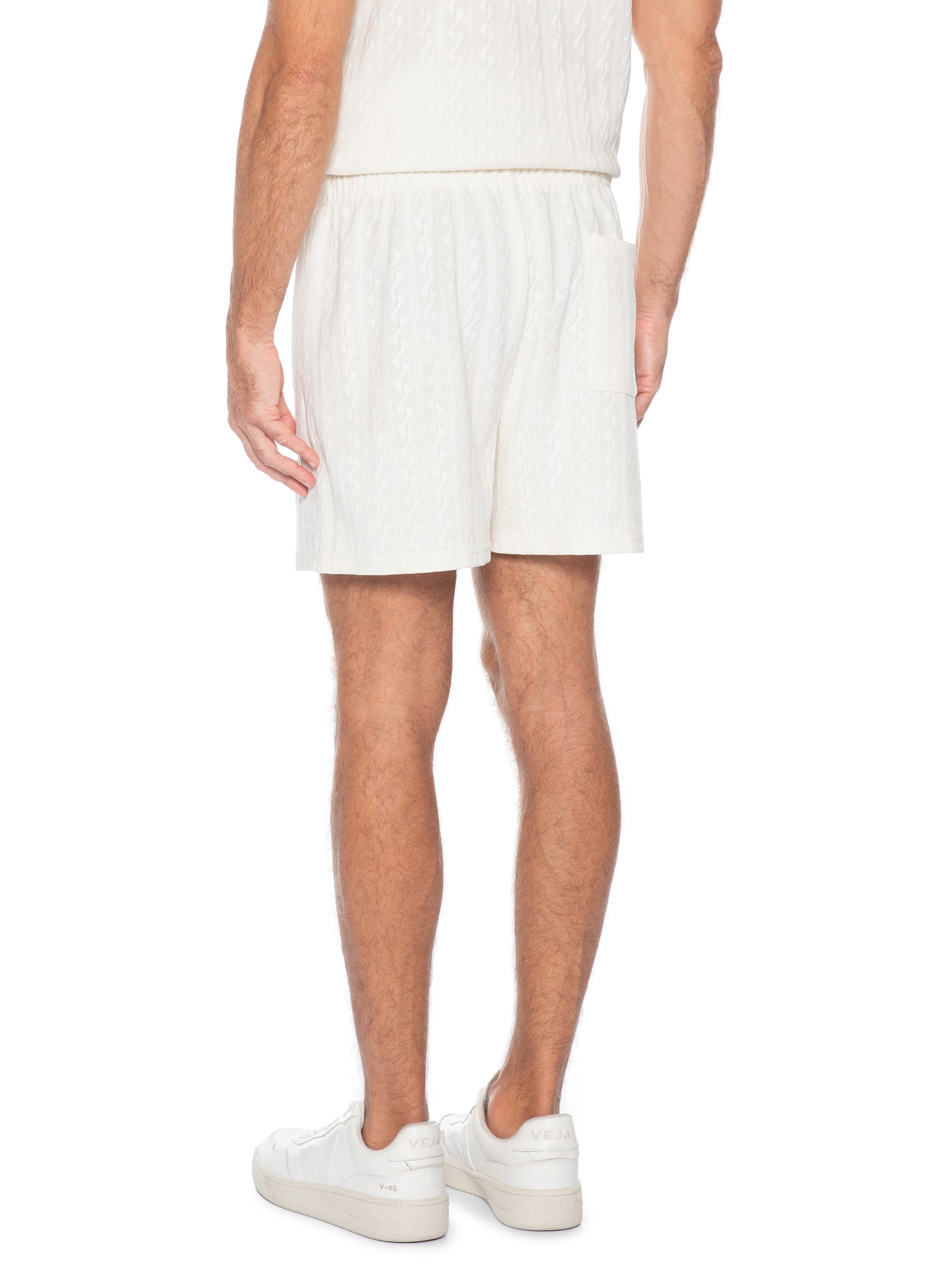 Short Masculino Texturizado Branco Basiq Men