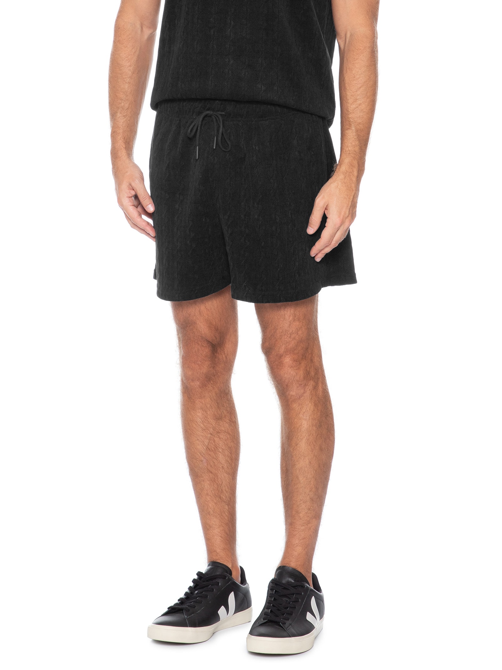 Short Masculino Texturizado Preto Basiq Men