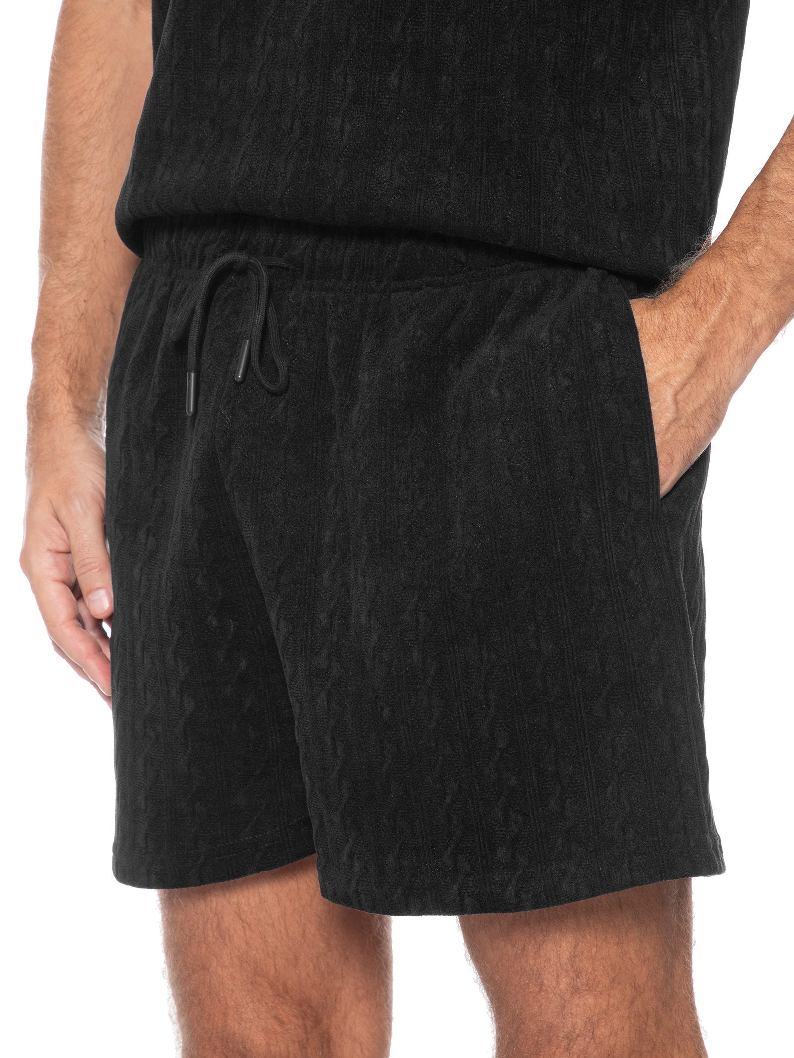 Short Masculino Texturizado Preto Basiq Men