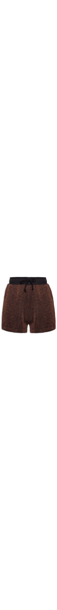 Short Moletom Lurex - Dourado