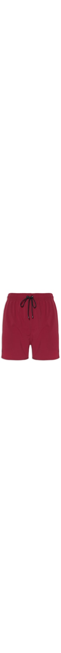 Short Praia Liso Básico - Vermelho