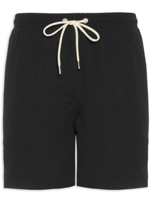Short Praia Masculino Anarruga Liso – Preto