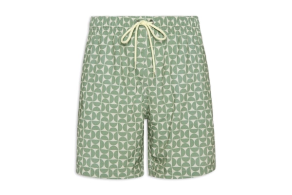 Short Praia Masculino Estampa Artsy - Verde