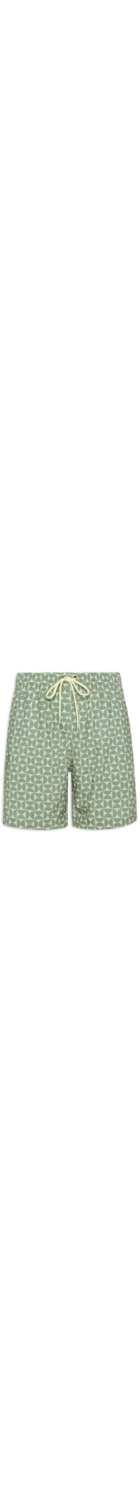 Short Praia Masculino Estampa Artsy - Verde