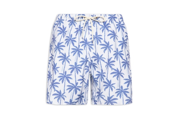 Short Praia Masculino Estampado Coqueiro - Azul