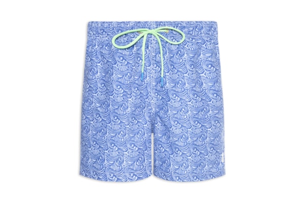 Short Praia Masculino Estampado Pine Oceano - Azul