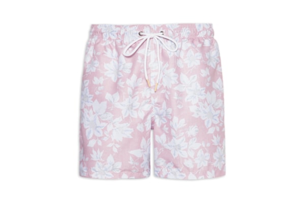 Short Praia Masculino Estampado Sandflower - Rosa