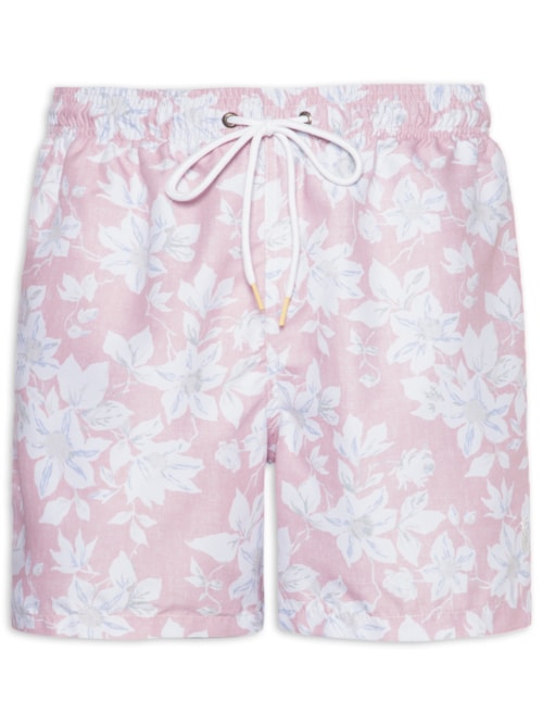 Short Praia Masculino Estampado Sandflower - Rosa
