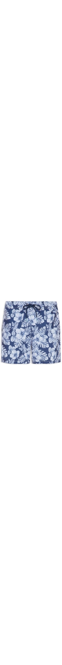 Short Praia Masculino Vintage Hibisco - Azul