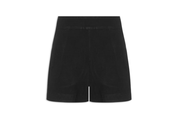 Short Recorte Diagonal Preto - Preto