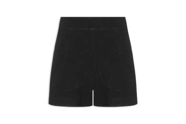 Short Recorte Diagonal Preto - Preto