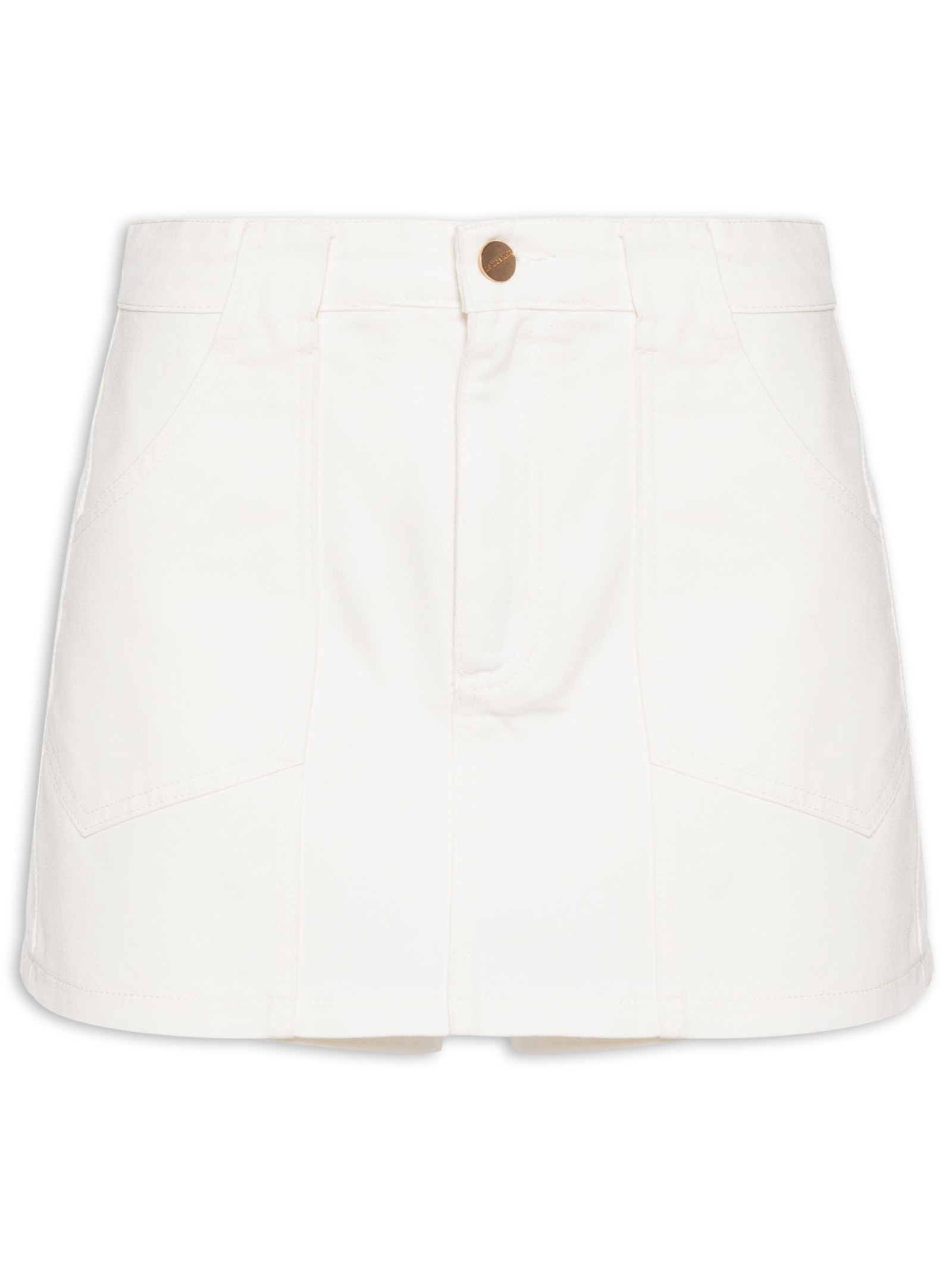 Short Saia  Amara Sarja Branco Le Lis