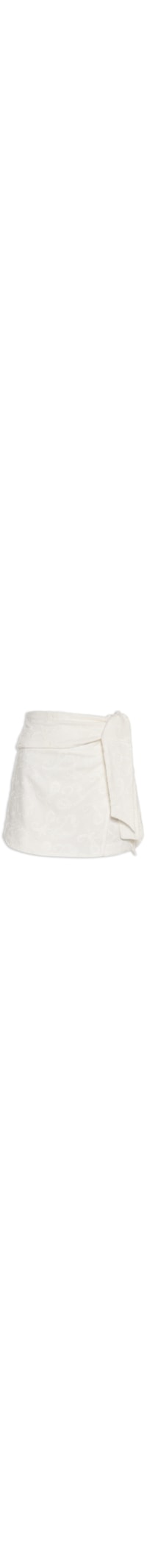 Short Saia Bordado Paisley - Branco