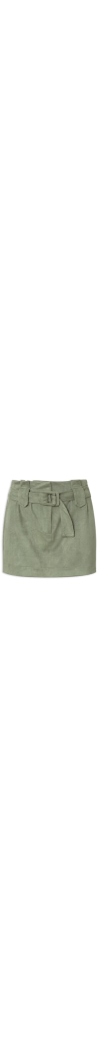 Short Saia Clochard Suede - Verde