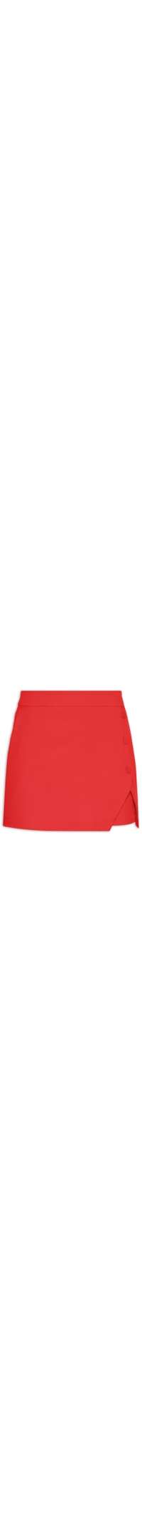 Short Saia Com Botões - Vermelho