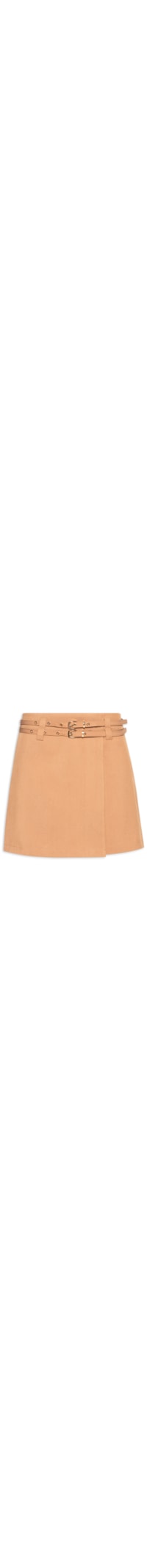 Short Saia Com Cintos - Bege