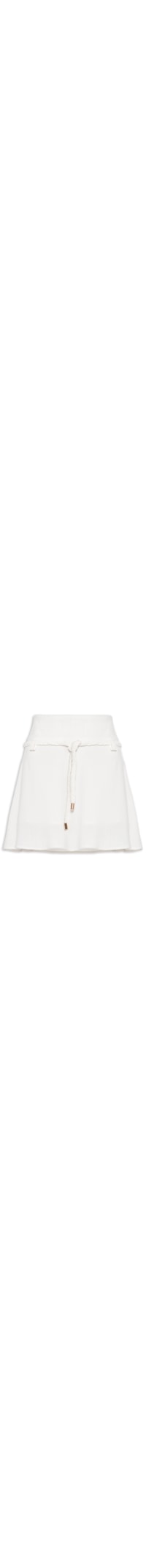 Short Saia Com Detalhe Trançado - Off White