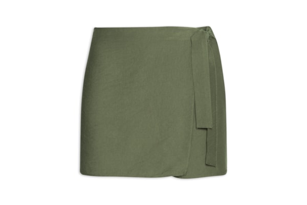 Short Saia Com Fecho De Amarração - Verde