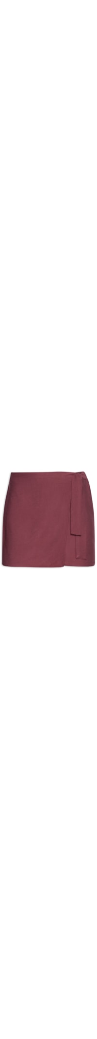 Short Saia Com Fecho De Amarração - Vermelho