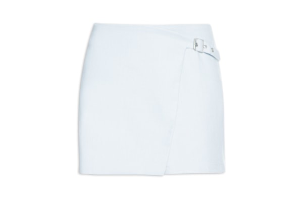 Short Saia Com Fivela - Azul