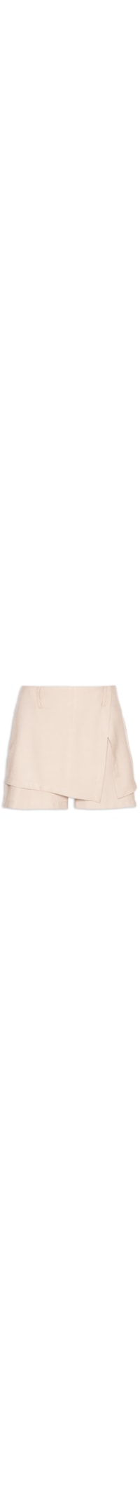 Short Saia com Sobreposição - Bege