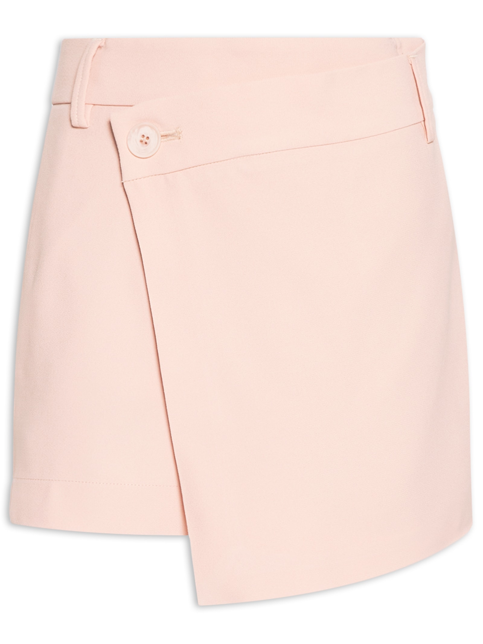 Short Saia Crepe Rosa Animale