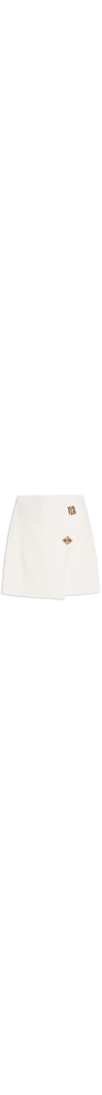 Short Saia Curta Transpassada - Off White