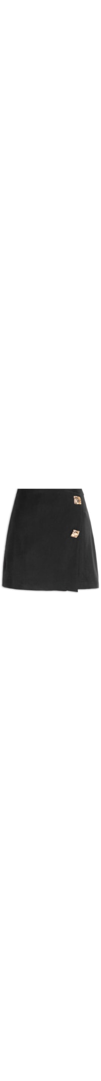 Short Saia Curta Transpassada - Preto
