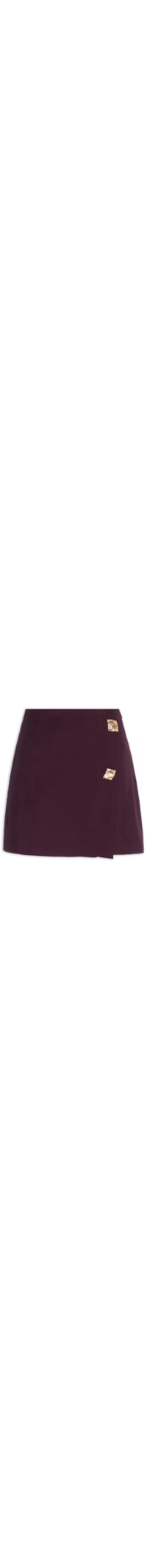 Short Saia Curta Transpassada - Vermelho