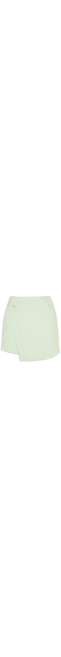 Short Saia De Crepe Verde Oceanico - Verde
