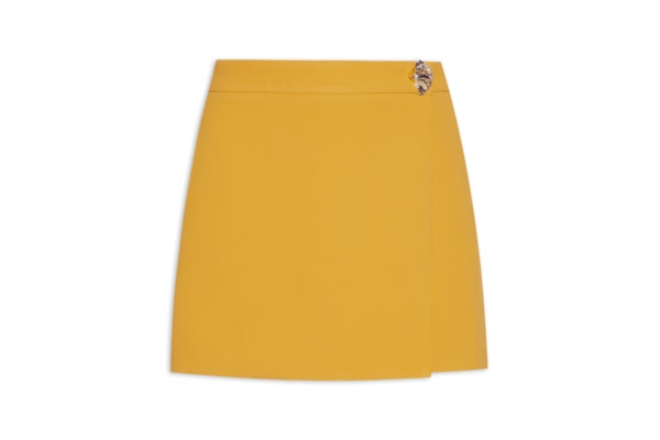 Short Saia Em Crepe - Amarelo