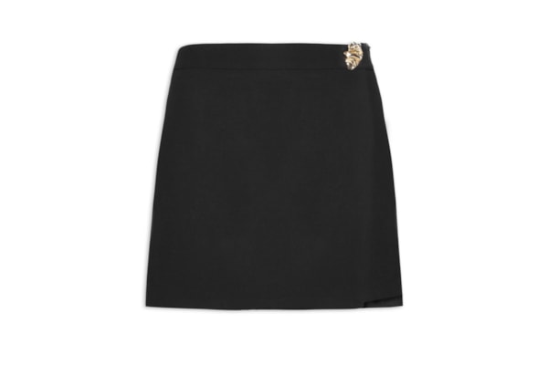 Short Saia Em Crepe - Preto