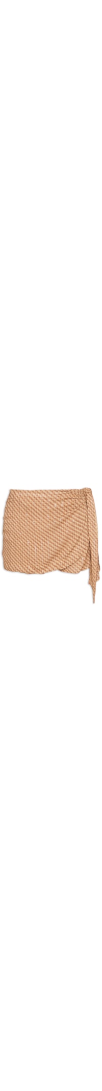 Short Saia Estampa Line - Marrom
