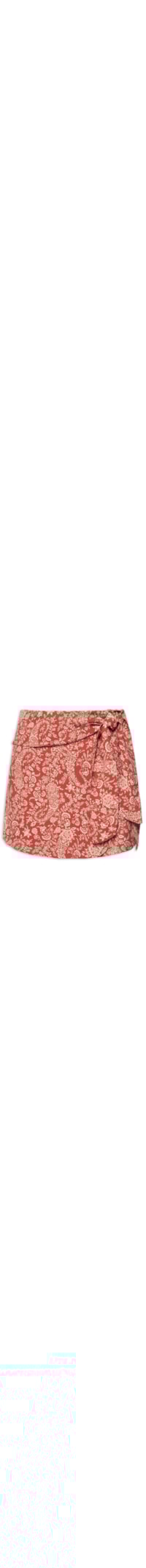 Short Saia Estampa Maze - Vermelho